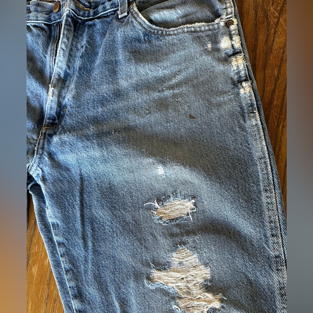 Wrangler Blue Jeans Dirty Distressed Men’s Pants